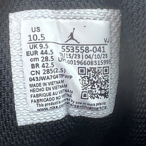 Air Jordan 1 Low University Blue Black Sneakers Mens Size 10.5 NEW - Picture 11 of 13